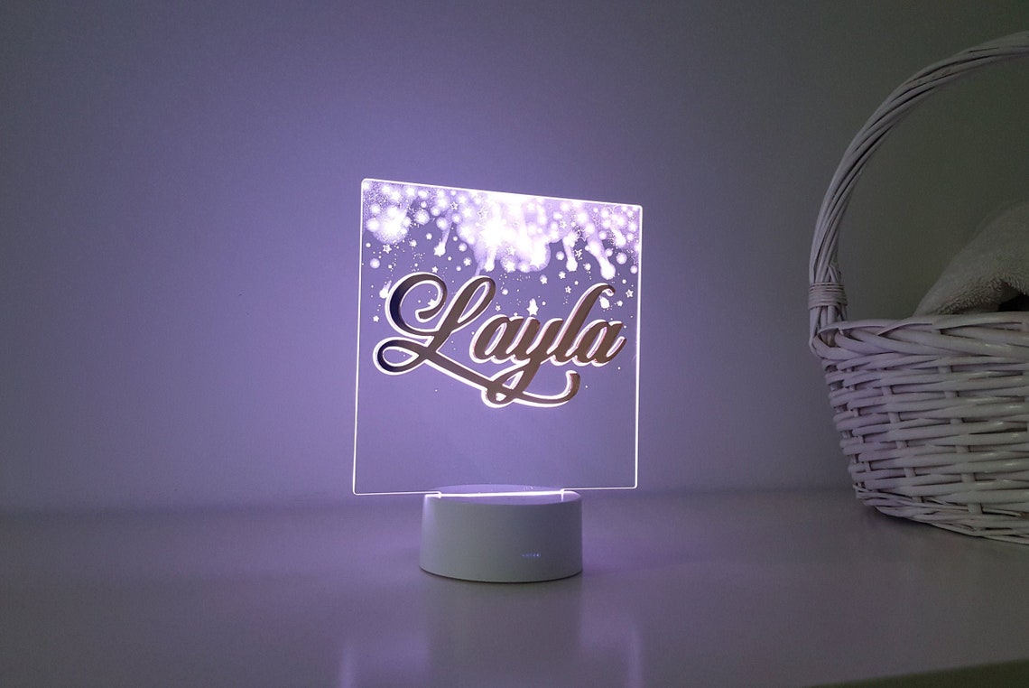 Customized Light up Acrylic Name Lamp. with optional Extra Etsy