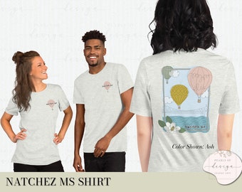 Natchez MS Balloon Shirt, B+C Unisex t-shirt, Natchez Balloon Short Sleeve Shirt, Natchez Balloon Race Shirt, Unique Gift, Natchez MS Shirt