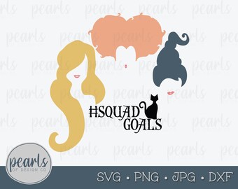 Sanderson Sisters SVG, Halloween Squad doelen clipart (digitaal bestand)