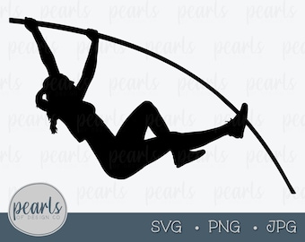 Female Pole Vaulter SVG, Track and Field Clip Art (Digital Download)
