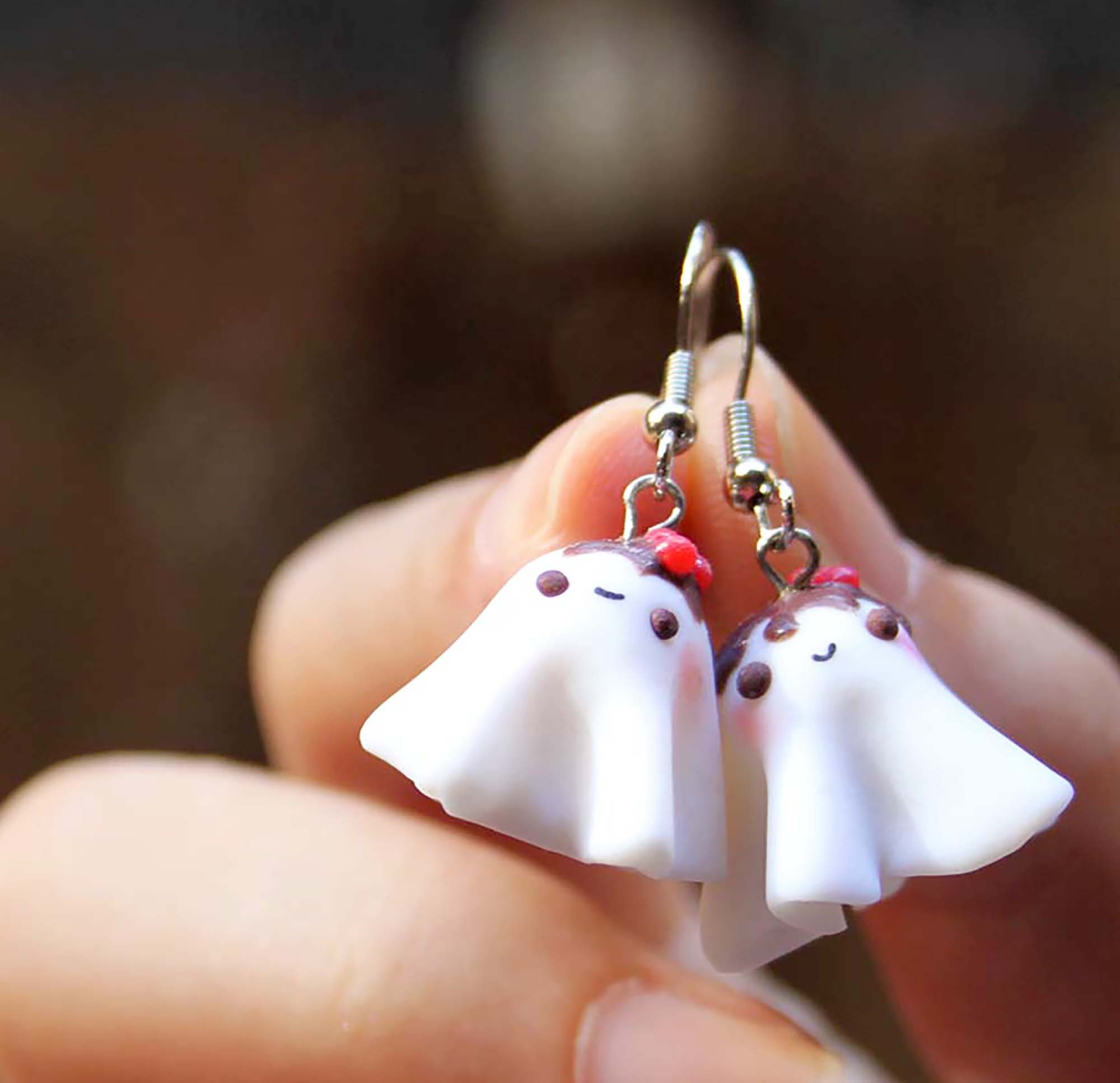 Earrings for Kids Girls and Halloween Gift Cutie Ghost Etsy