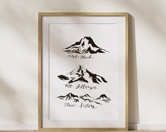 Oregon Berge Herunterladbare Druck