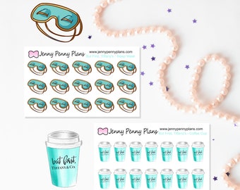 Tiffany's, Holly Golightly sleep mask mini sampler sticker on premium matte