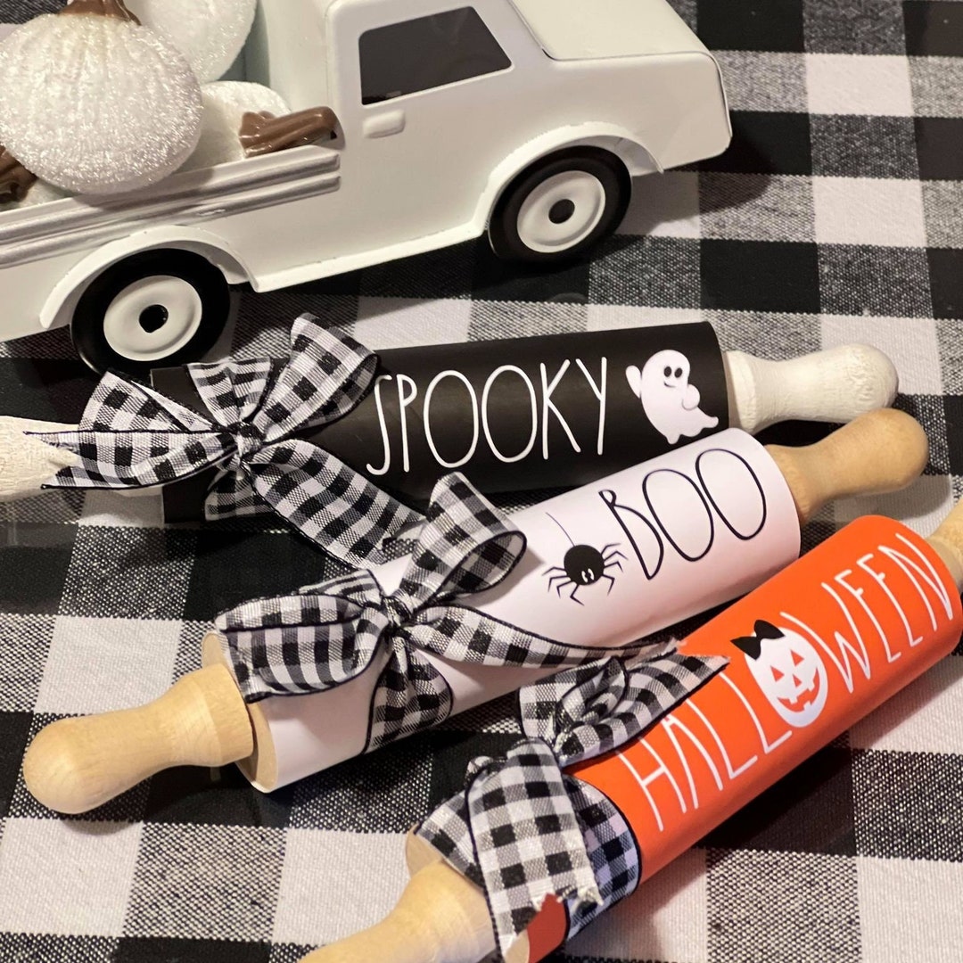 Roilling Pin Sticker Halloween Rolling Pin Labels for Mini Rolling Pins - Etsy