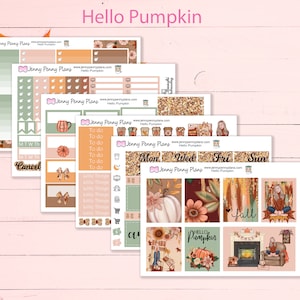Hello Pumpkin Planner Stickers on Premium Matte