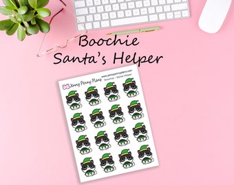 Boochie - Santa's Helper, Planner Stickers.