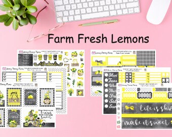 Farm Fresh LemonsPlanner  Stickers on Premium Matte