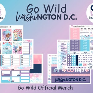 Go Wild Washington DC Cherry Blossom Sticker kit, Go Wild Official Merch Stickers on Premium Matte