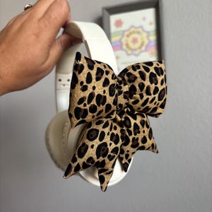 Puffy Headphone Bows: Gamer Headset Accessories (Pair)