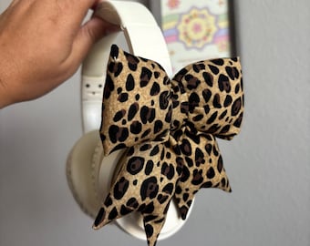 Puffy Headphone Bows: Gamer Headset Accessories (Pair)