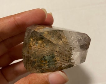 Freeform lodolite/garden quartz