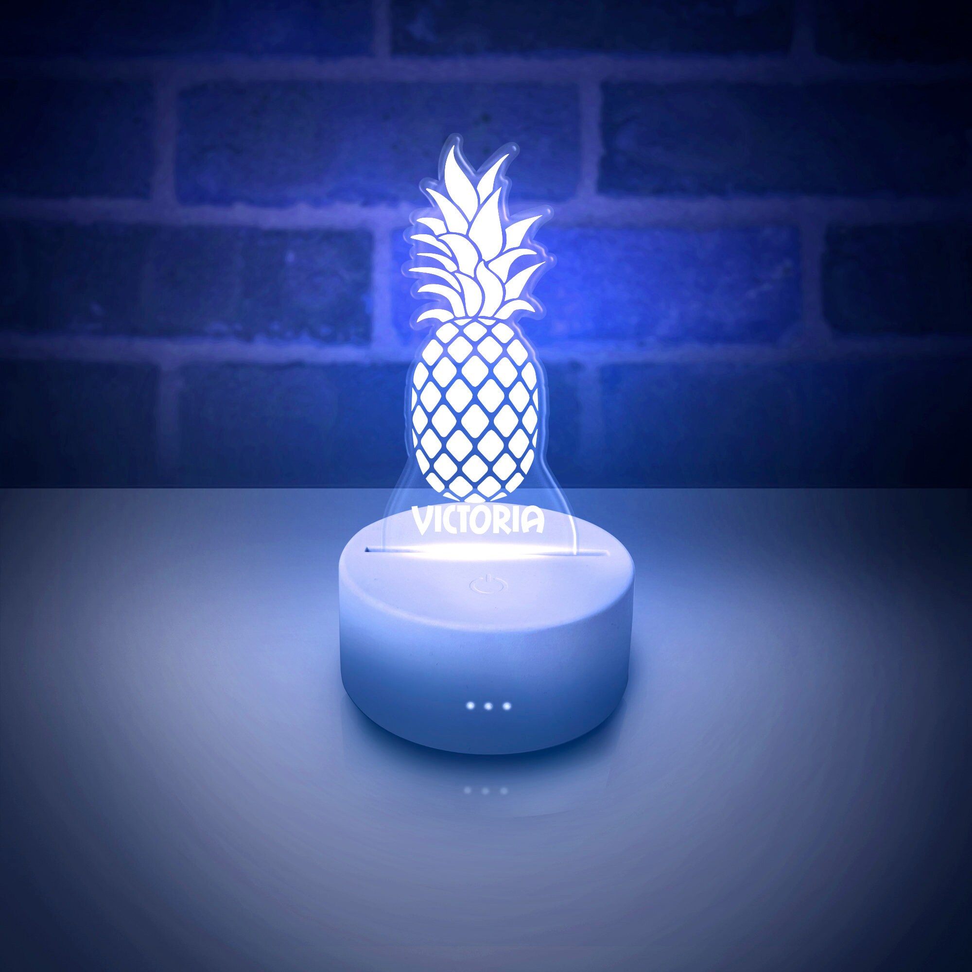 Pineapple Night Light Personalized LED Night Lamp for Kids Etsy