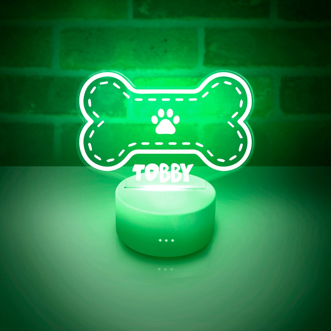 Pet Bone Night Light Personalized LED Night Lamp for Kids Etsy
