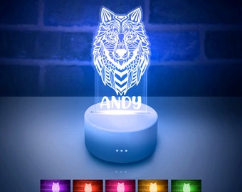 DEAL BEST Wolf Animals 3D Illusion LED Decor Lamp Night Light with Greeting Card,16 Colors Remote Control Bedroom Decorations Toys Gifts for Father,Dad,Mother,Men,Women,Girls,Kids,Boys,Teens DEAL BEST Wolf Animals 3D Illusion LED Decor Lamp Night Light with Greeting Card,16 Colors Remote Control Bedroom Decorations Toys Gifts for Father,Dad,Mother,Men,Women,Girls,Kids,Boys,Teens