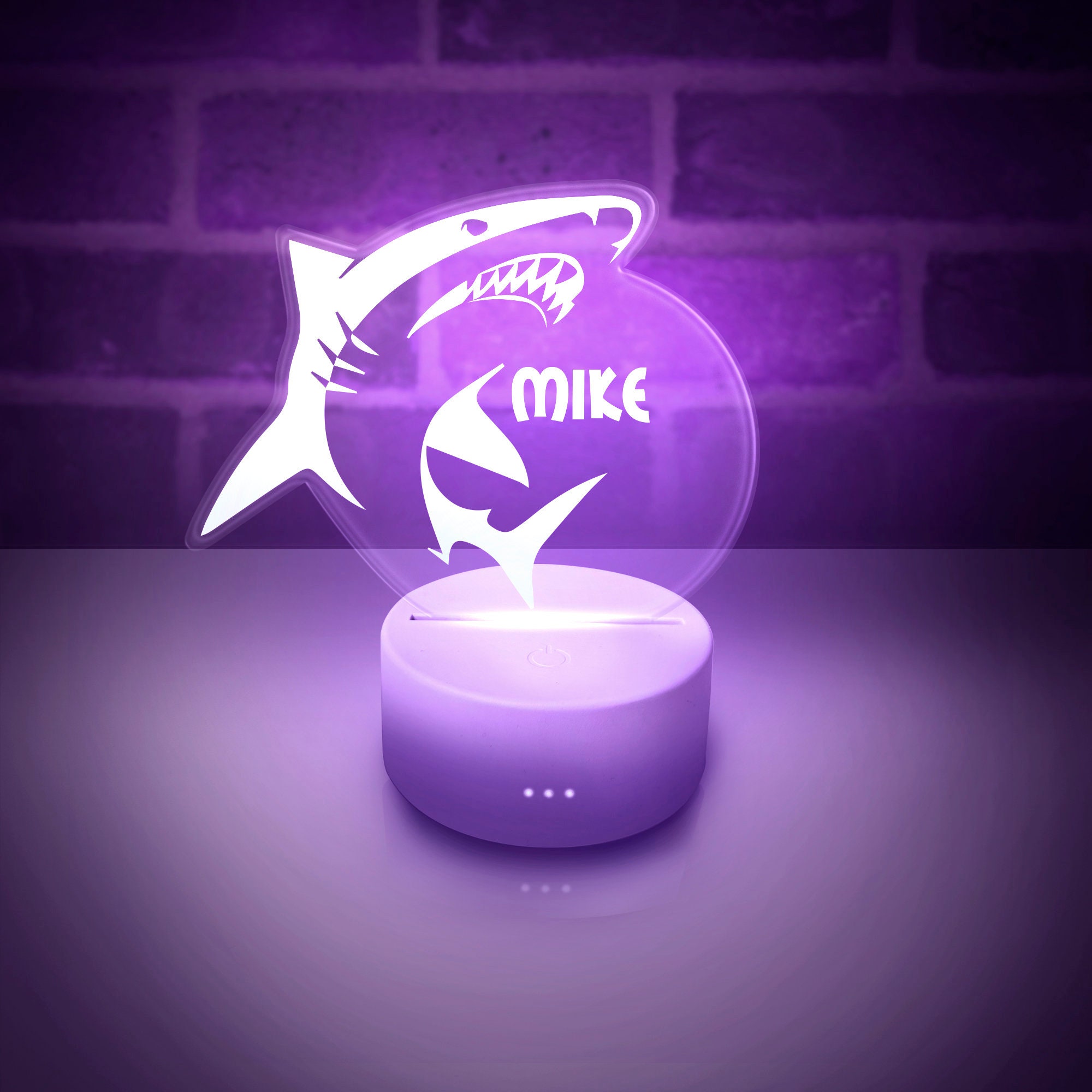 Shark Night Light Personalized LED Night Lamp for Kids and Etsy