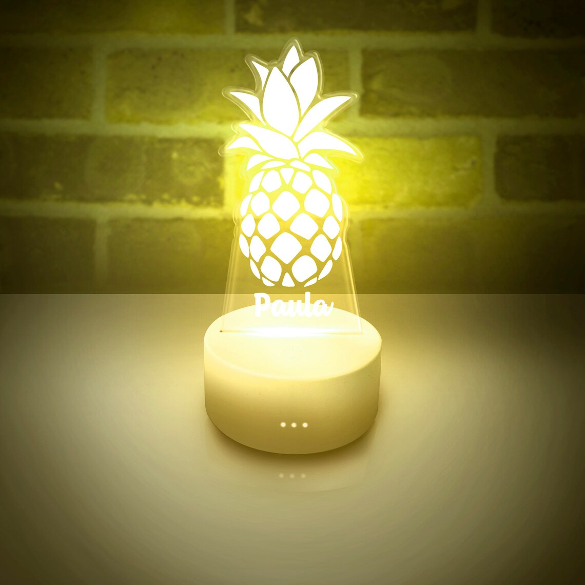 Pineapple Night Light Personalized LED Night Lamp for Kids Etsy