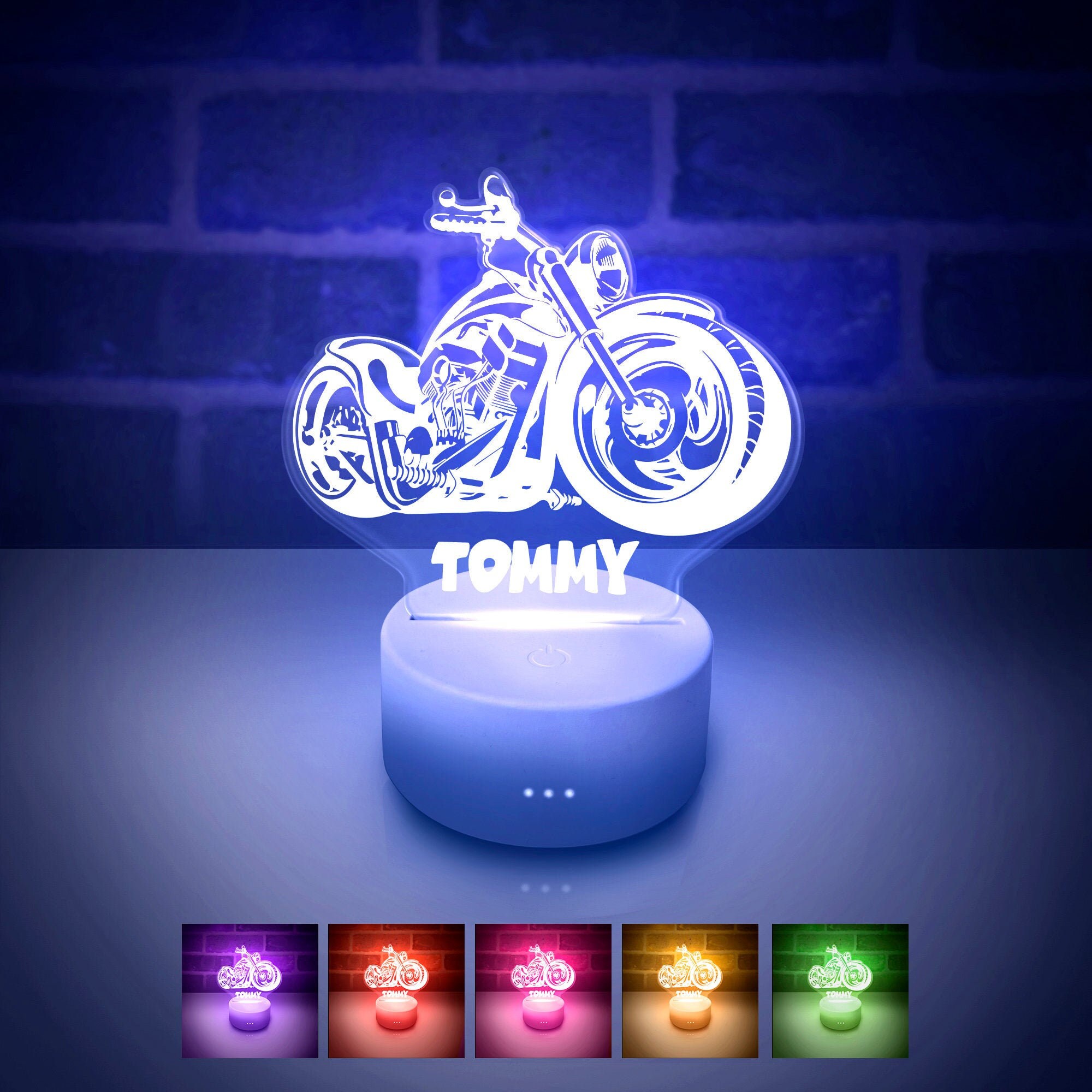 Motorcycle Bike Night Light Personalized LED Night Lamp for Etsy