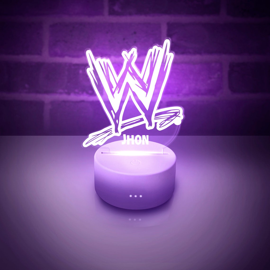 Wrestling Night Light Personalized LED Lamp for Kids and Etsy