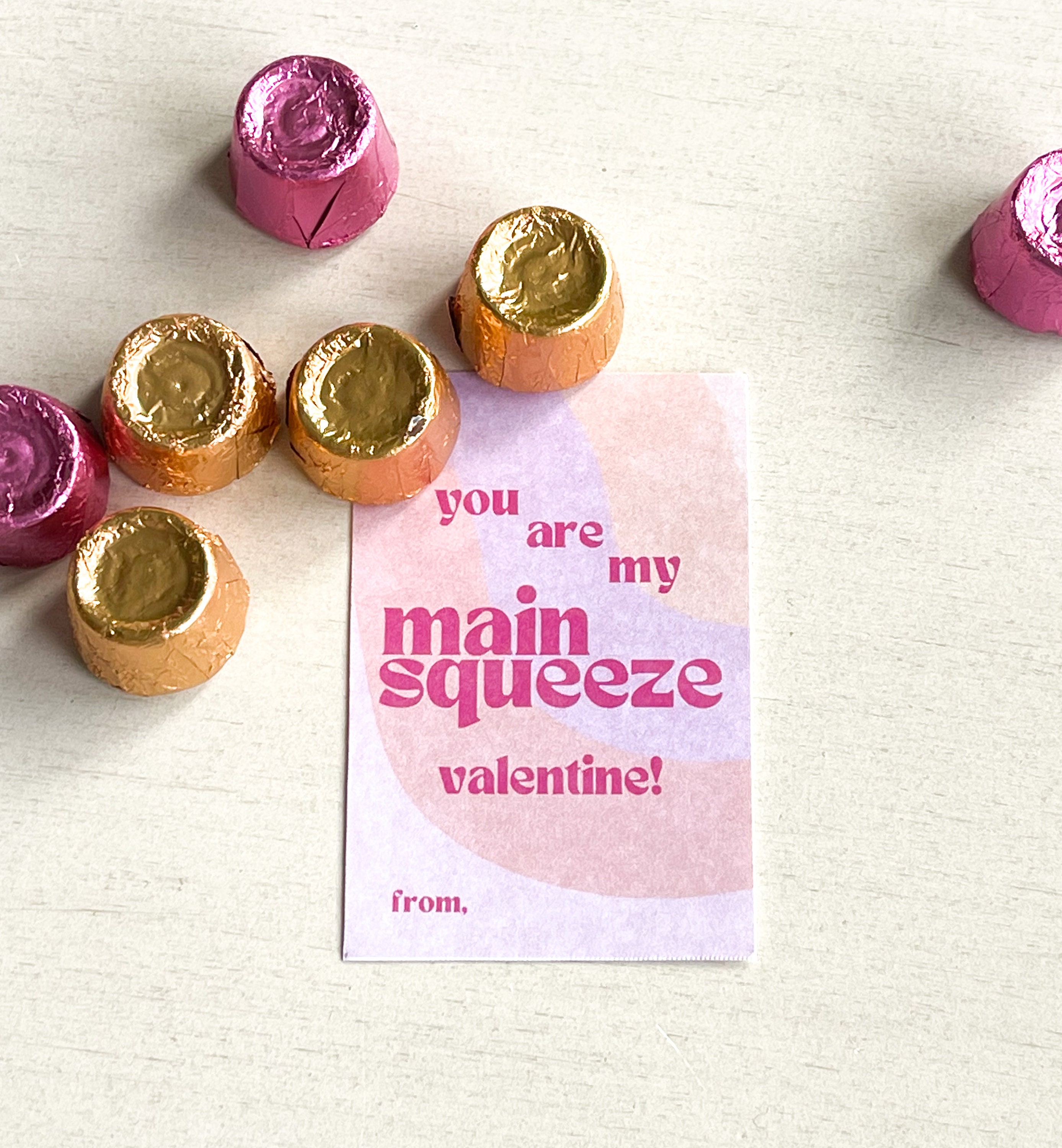 Main Squeeze Valentine Printable Printable Valentines Tag Instant Download Kids Valentines