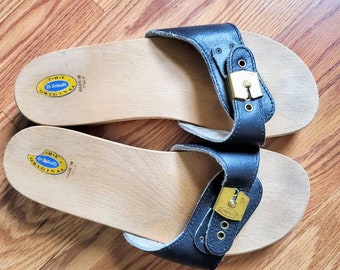 scholl wooden exercise sandals