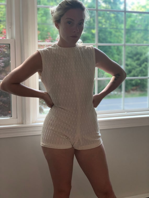 1960's Super Short Playsuit Mod GoGo Romper/Playsu