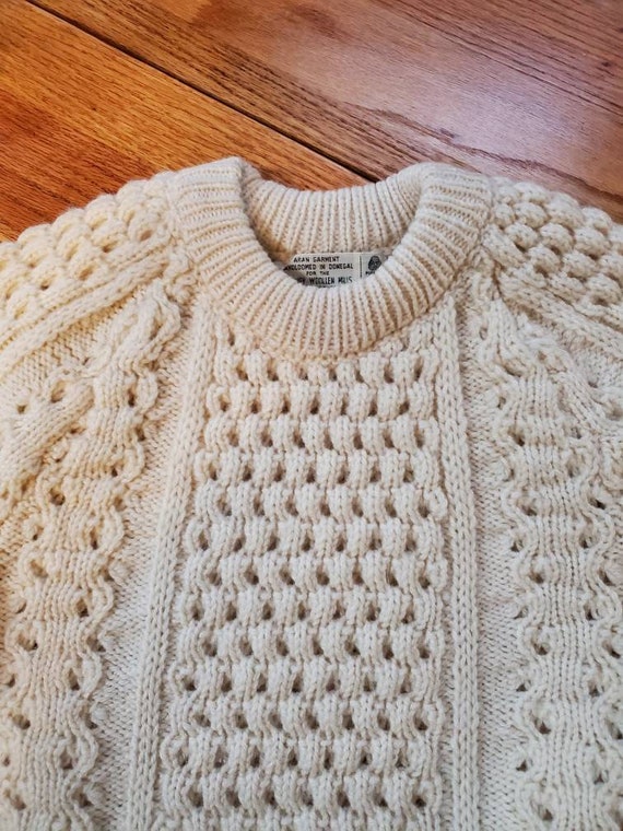 Vintage Cable Knit Wool Sweater Size Small/Medium… - image 7