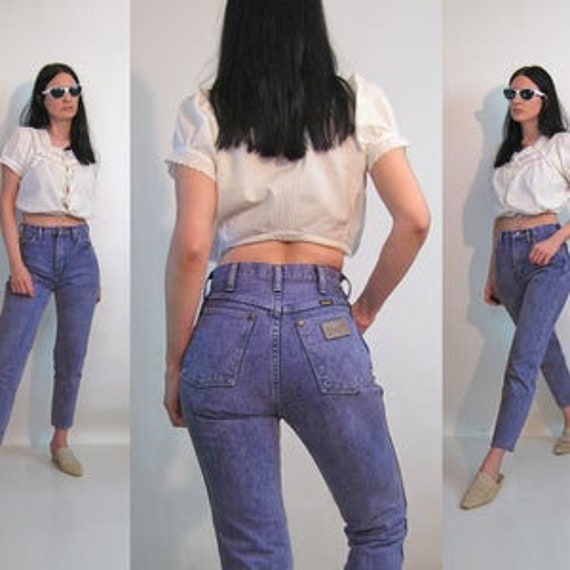 Lavender Wrangler jeans 26x26.5 / Vintage 80s Lav