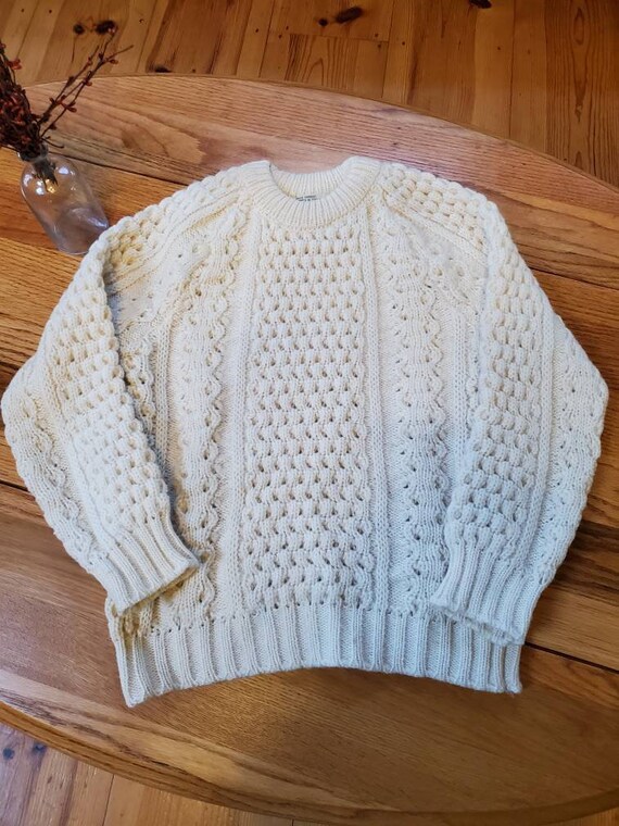 Vintage Cable Knit Wool Sweater Size Small/Medium… - image 8