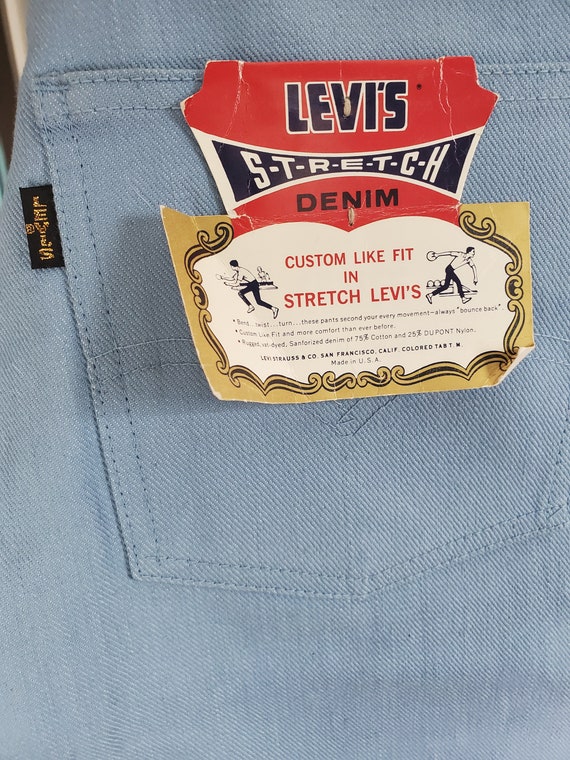 Vintage Sky-Blue BIG E 70's Levi's Stretch Jeans S