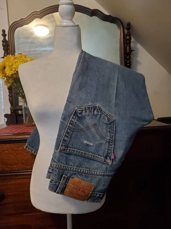 Vintage Levi's 517 Faded and Distressed Jeans Size