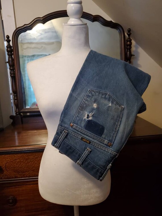 Vintage Wrangler Faded and Distressed Jeans Size 3