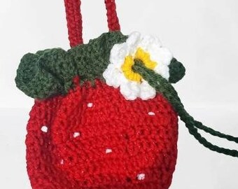 Strawberry Bag Crocheted