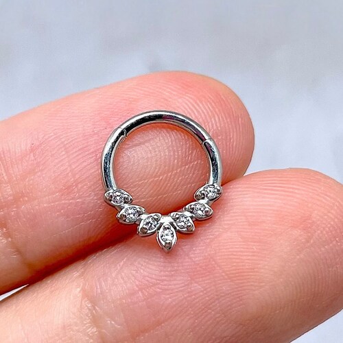 hengkaixuan 16G septum piericng sieraden neusring hoepel conch oorbellen 316L chirurgisch staal conch hoepel daith sieraden helix oorbellen kraakbeen lobe piercing sieraden voor dames heren, 18G-8mm