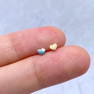 IMPLANT GRADE TITANIUM, Cartilage, Helix, Tragus Earring, Dainty Star Moon Heart Thunder Labret Stud, 20g 18g 16g Piercing Jewelry