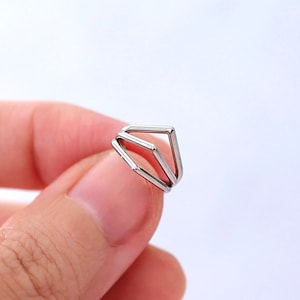 16g Clicker Triple Spike Conch Hoop, Conch Earring, Conch Ring Clicker, G23 Implant Grade Titanium Piercing Jewelry