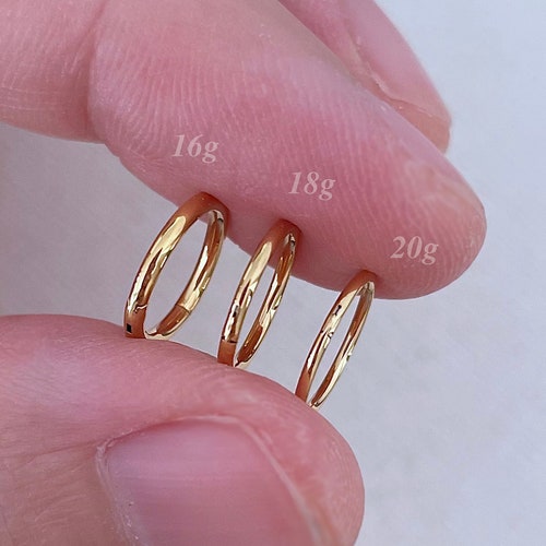 316L Surgical Steel Cartilage Earring Helix Hoop 16g 18g 20g Etsy