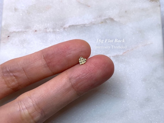 316L Surgical Steel Tiny Dice Labret Flat Back Tragus Helix Barbell Ring 316L Surgical Steel Tiny Dice Labret Flat Back Tragus Helix Barbell Ring