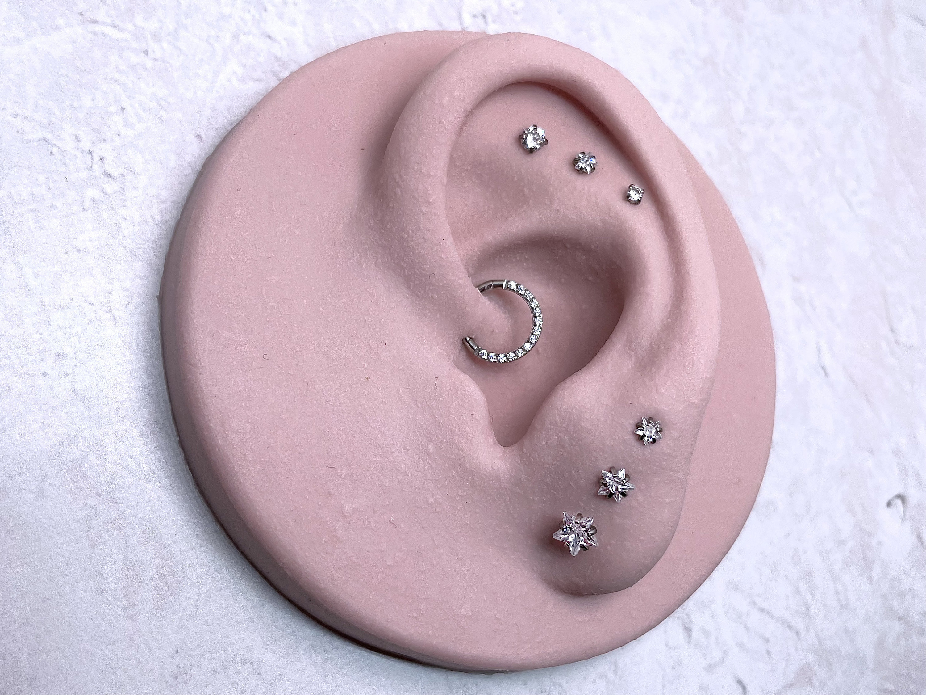 16g Ball Back Earring 3mm/4mm/5mm Prong Set Sparkling CZ Star Etsy