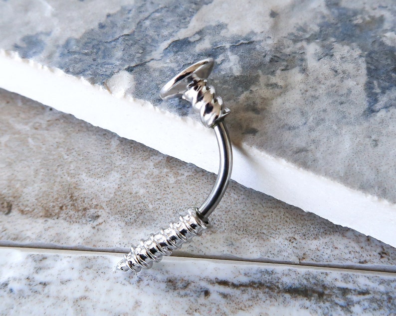 Navel Piercing 14G Surgical Steel Curved Barbell Screw Belly Button Rings Navel Ring Simple Belly Button Rings