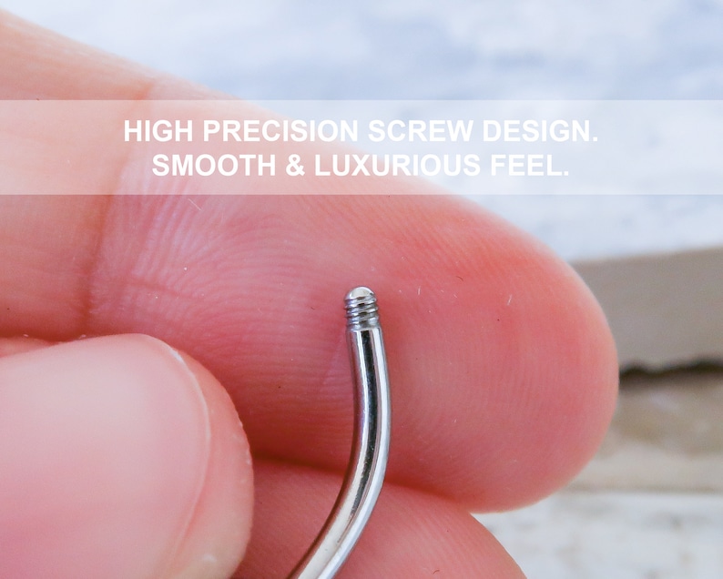 Navel Piercing 14G Surgical Steel Curved Barbell Screw Belly Button Rings Navel Ring Simple Belly Button Rings
