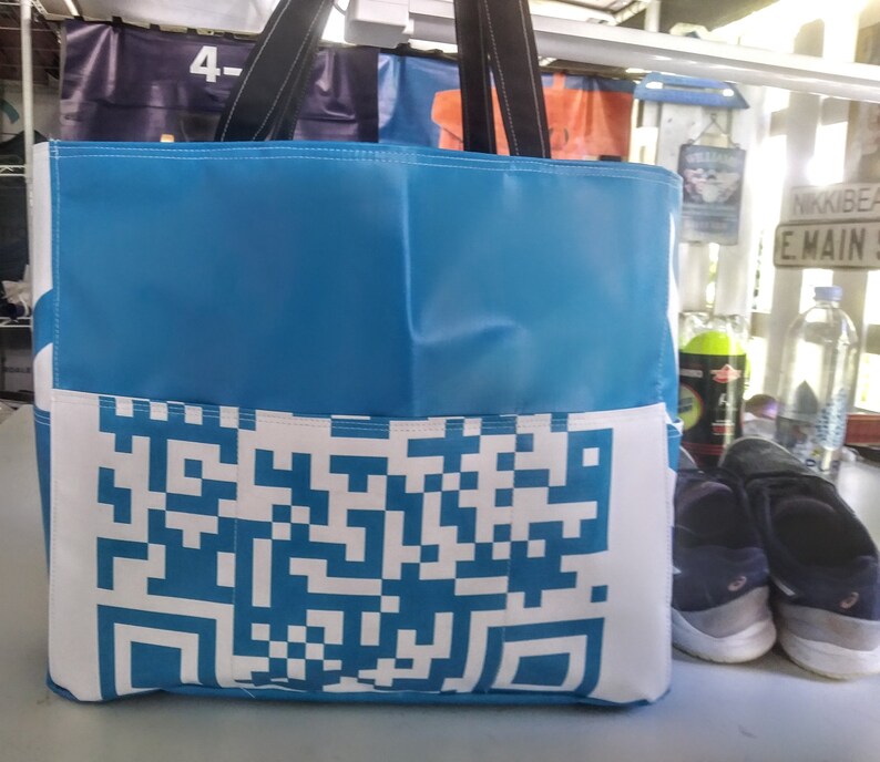 Tennis Bag Extraordinaire From Vinyl Banners From the Design Shop of Chris M. 2 Inside Sleaves for 2 Racquets