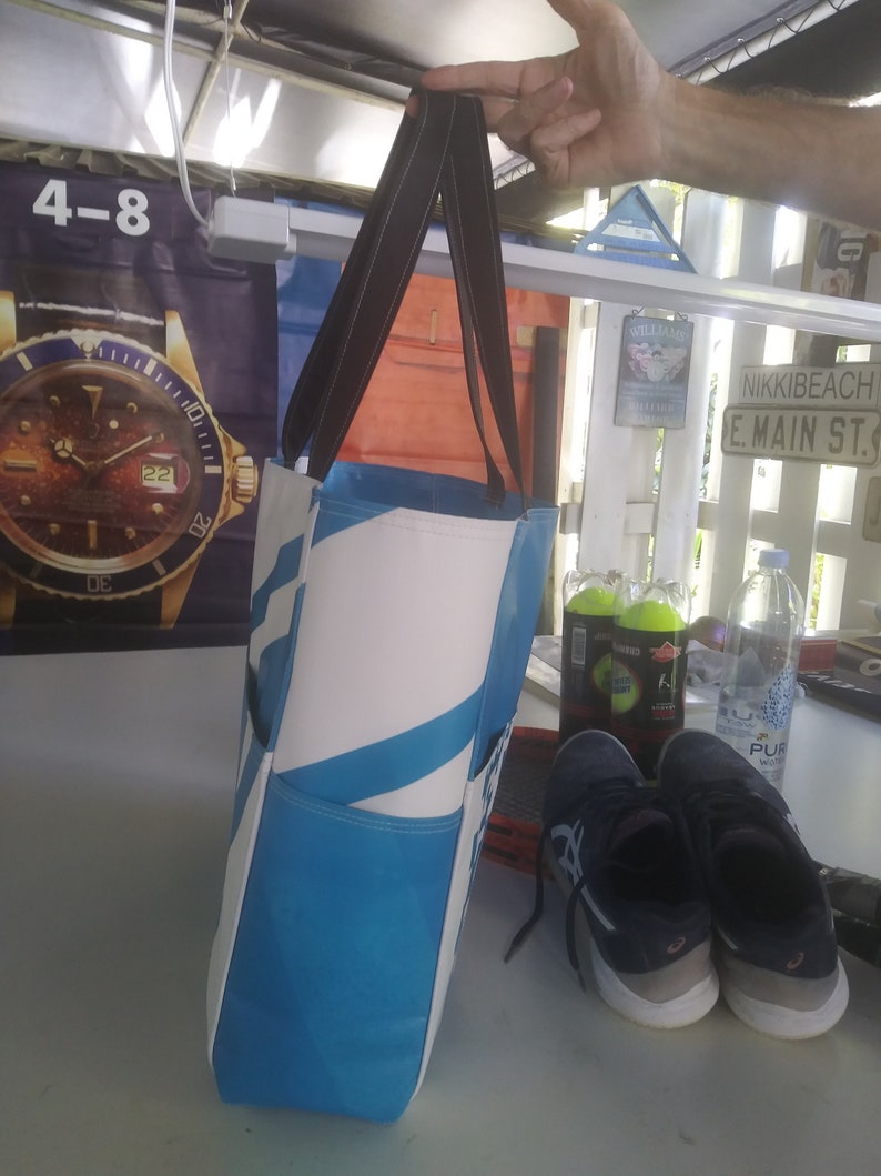 Tennis Bag Extraordinaire From Vinyl Banners From the Design Shop of Chris M. 2 Inside Sleaves for 2 Racquets
