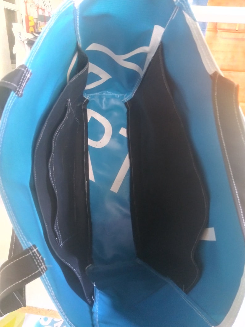 Tennis Bag Extraordinaire From Vinyl Banners From the Design Shop of Chris M. 2 Inside Sleaves for 2 Racquets