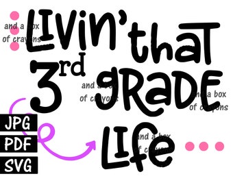 Teacher Shirt , 3rd grade SVG, Third Grade svg, 3rd grade teacher svg, Teacher svg, Teacher pdf, 3rd grade pdf, third grade pdf