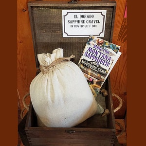 Montana Sapphire Paydirt In A Rustic Gift Box
