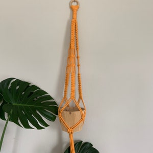 Cotton Macrame Hanger 40-42 Mustard Yellow image 2