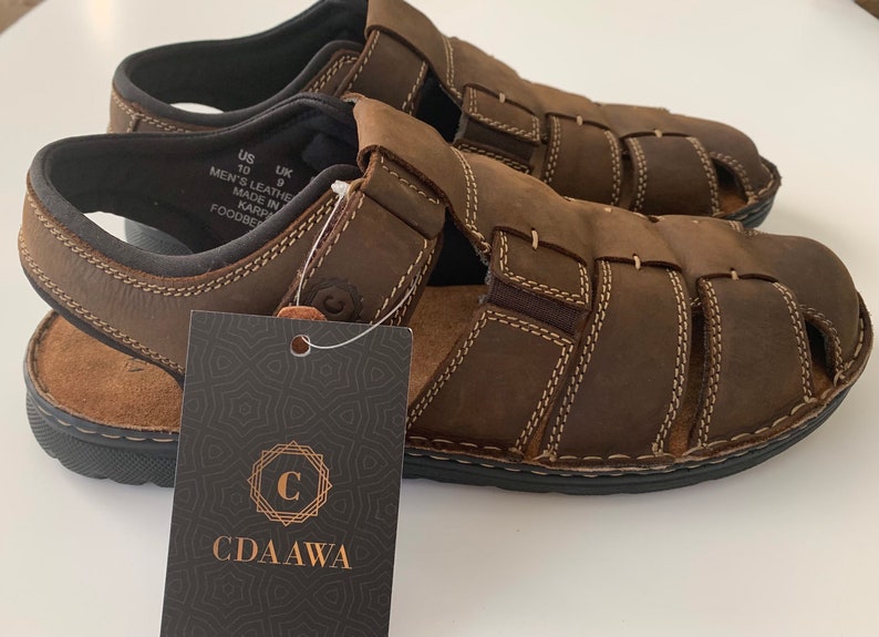 Mens leather sandal - fisherman style ,leather shoes, genuine leather
