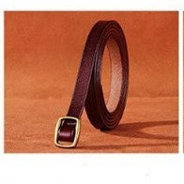 thin leather tie belt