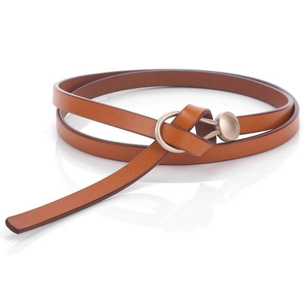 Leather Tie Belt Etsy