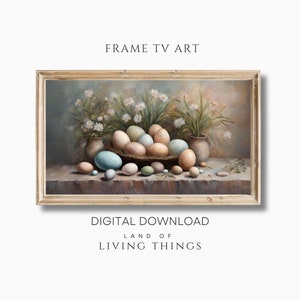 Easter Egg Art | Easter Bunny Art for Frame TV |  Digital Download | Digital Art for Frame TVs | Easter Decor | Vintage Art for Frame TV